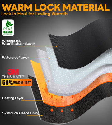 JS LifeStyle heated gloves easy to wear with pull cord design