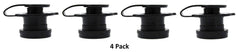 JSP Manufacturing black drain plug for Coleman units with durable, snug sealing.