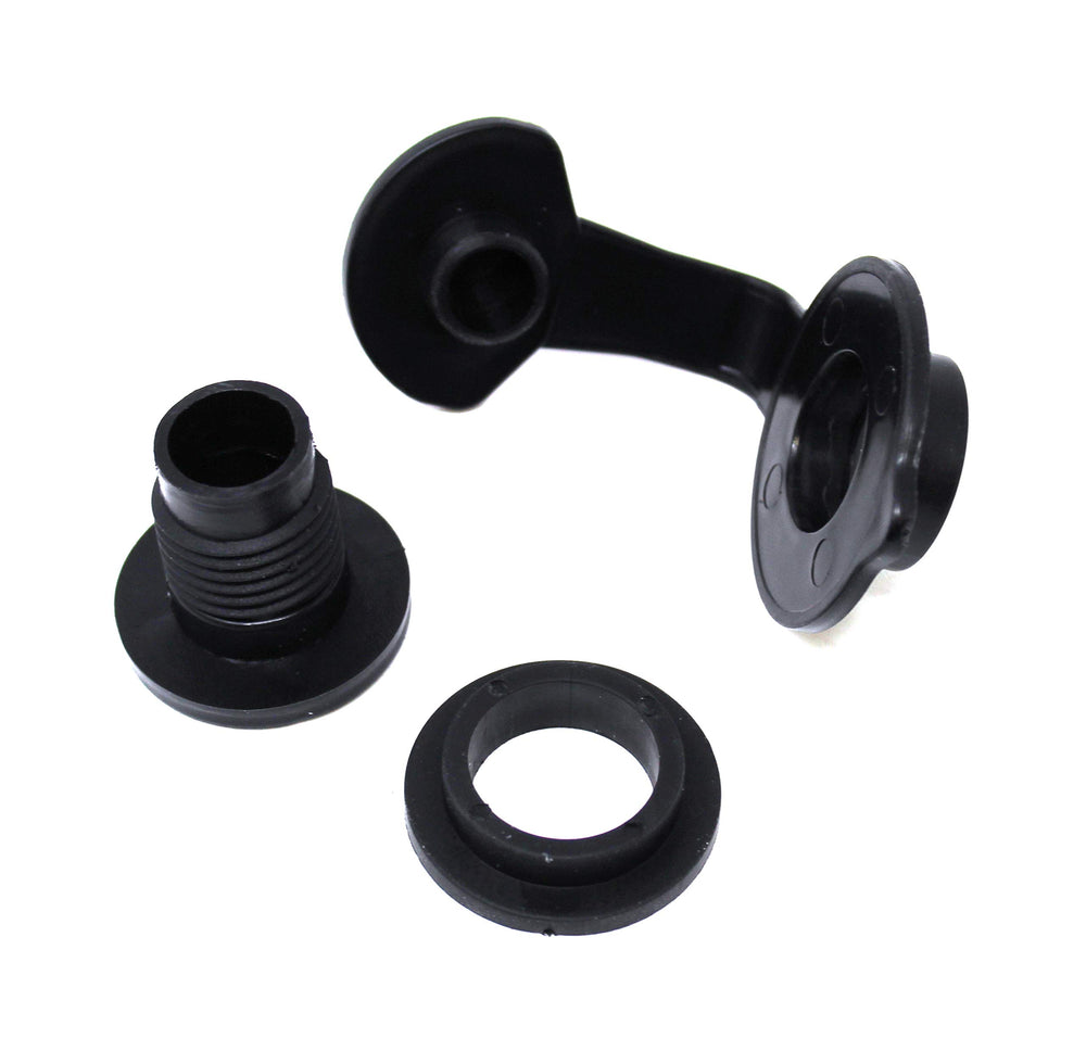 JSP Manufacturing black-finish drain-plug, durable and low-reflection hardware.