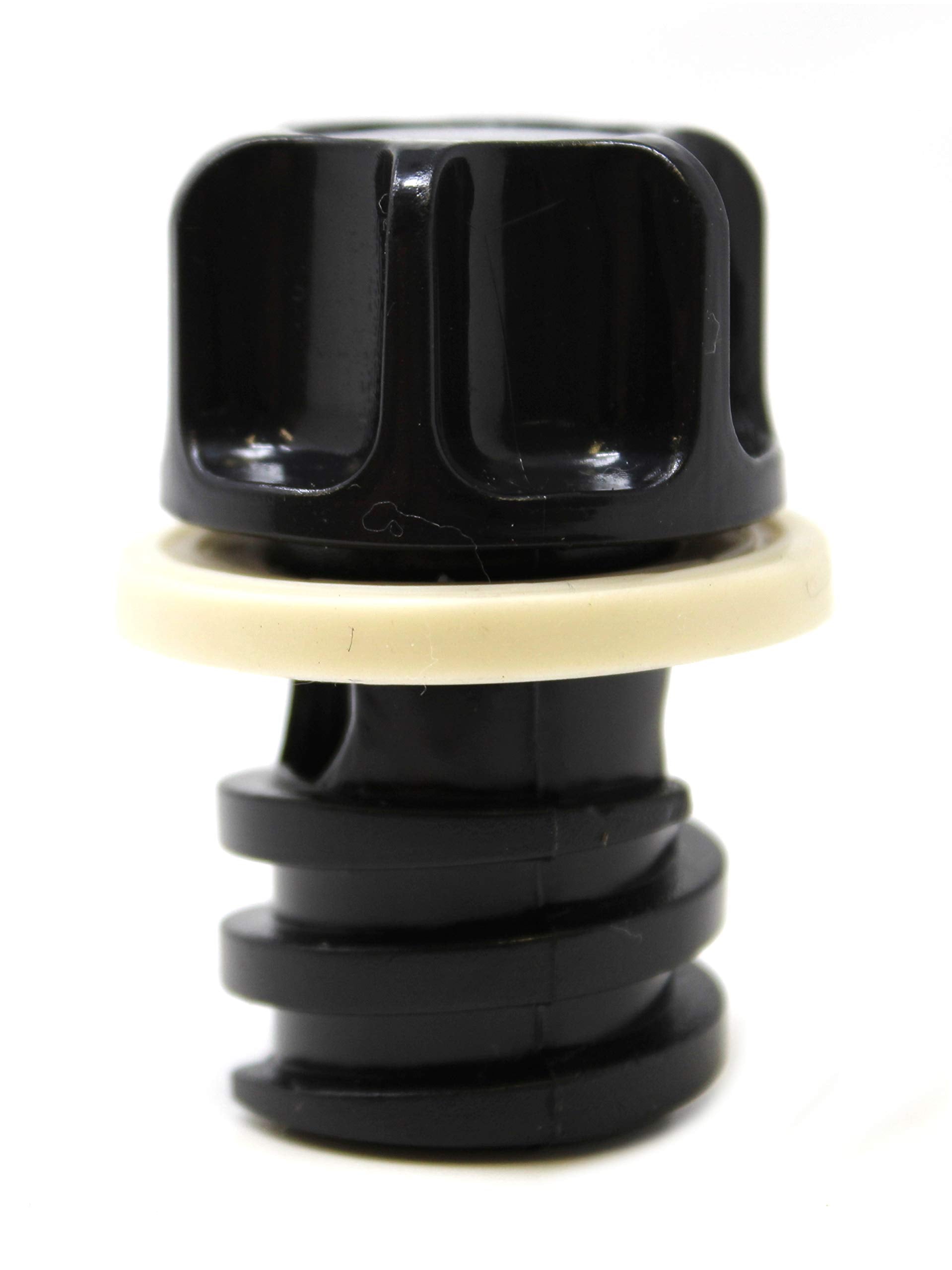 JSP Manufacturing bulkier grip knob close-up improves grip for easier operation.