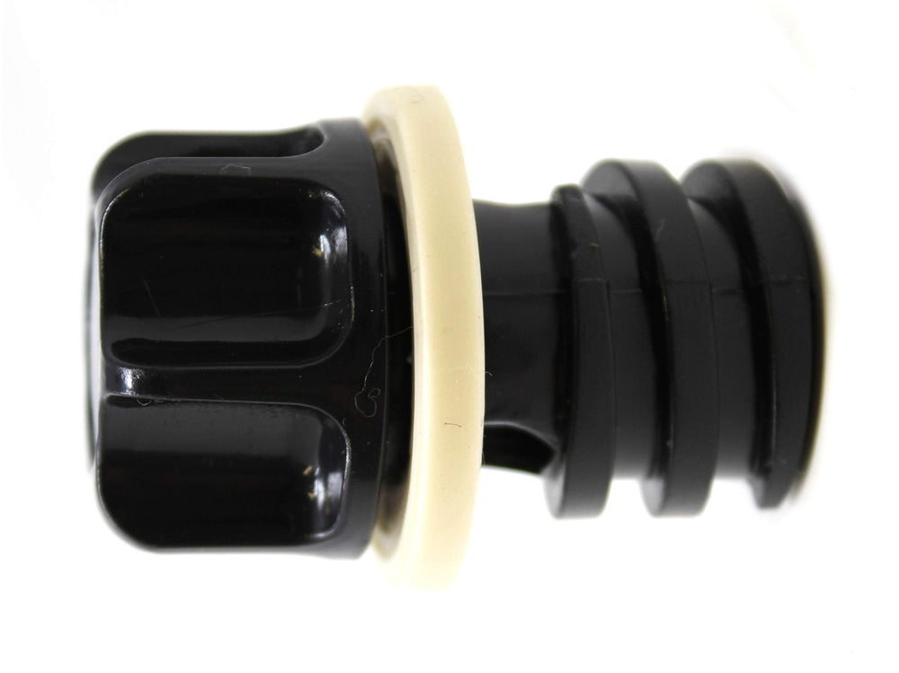 JSP Manufacturing cooler drain plug with gasket provides secure seal for spill-free drainage.