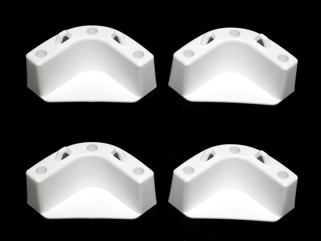 JSP Manufacturing corner brackets secure a boat cooler to the deck for stable mounting.