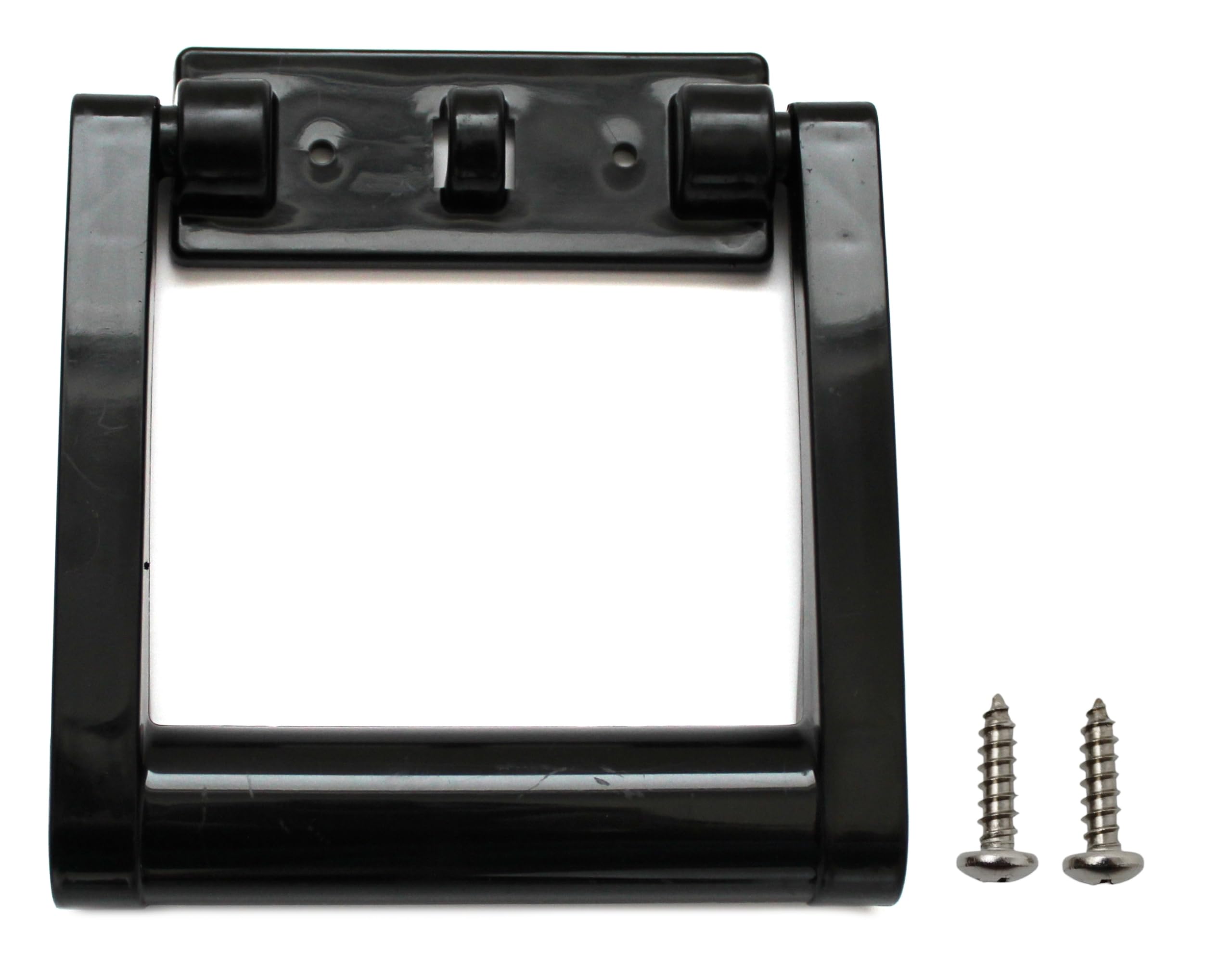 Close-up shows the black plastic texture of the handles.