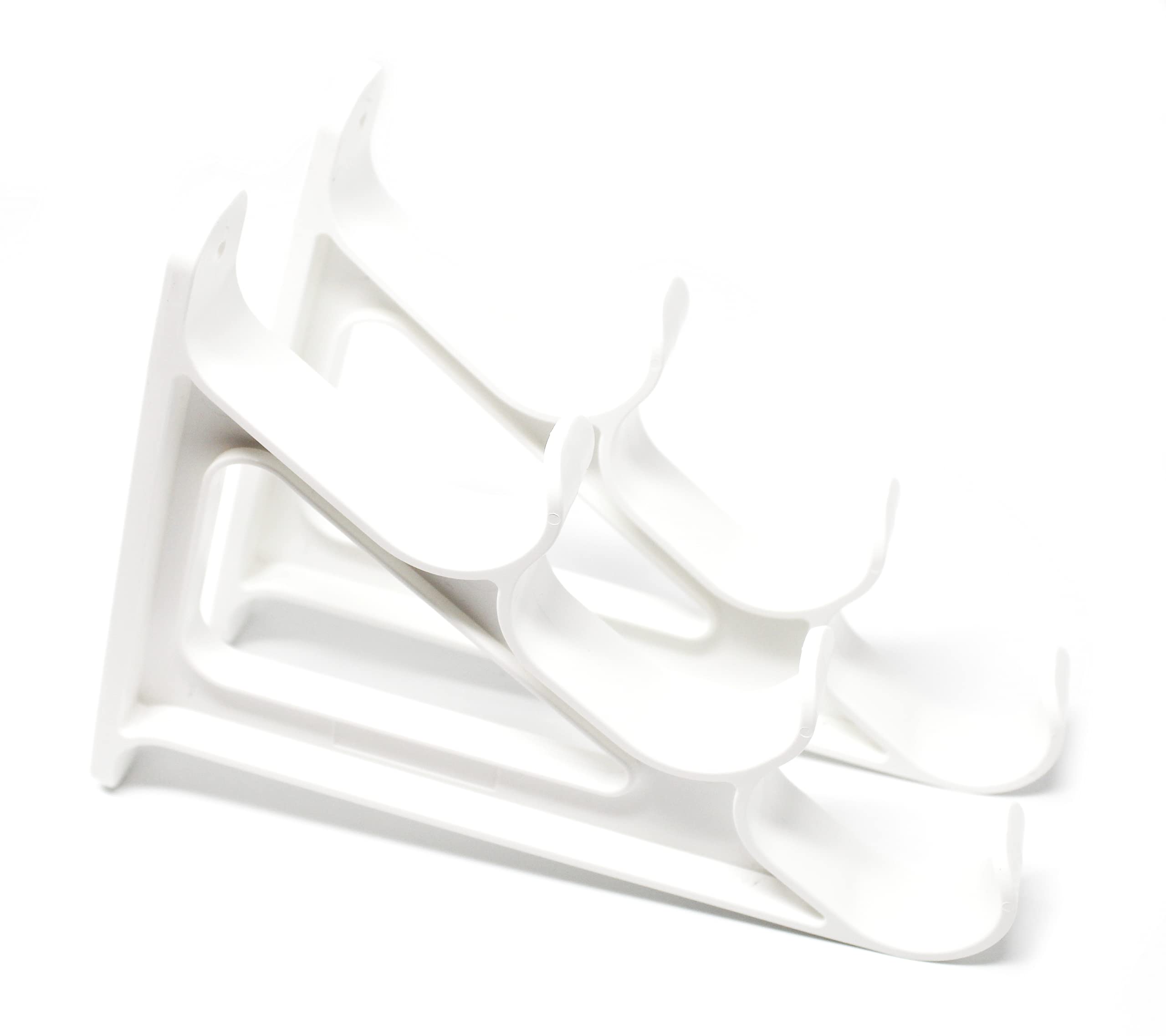 JSP Manufacturing fishing rod wall rack holds 3 rods for organized garage storage.