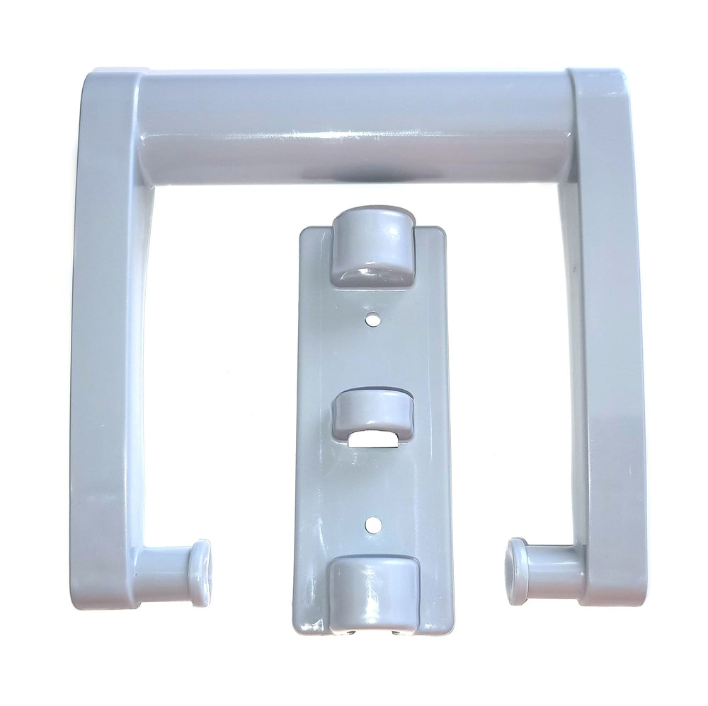 Grey JSP handle installed on an Igloo cooler demonstrates restored transport ease.