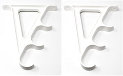 JSP Manufacturing wall rack with two arms on white wall for pole organization.