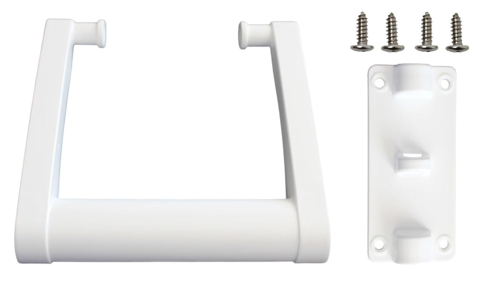 Assembled handle and hinge for simple, reliable replacement