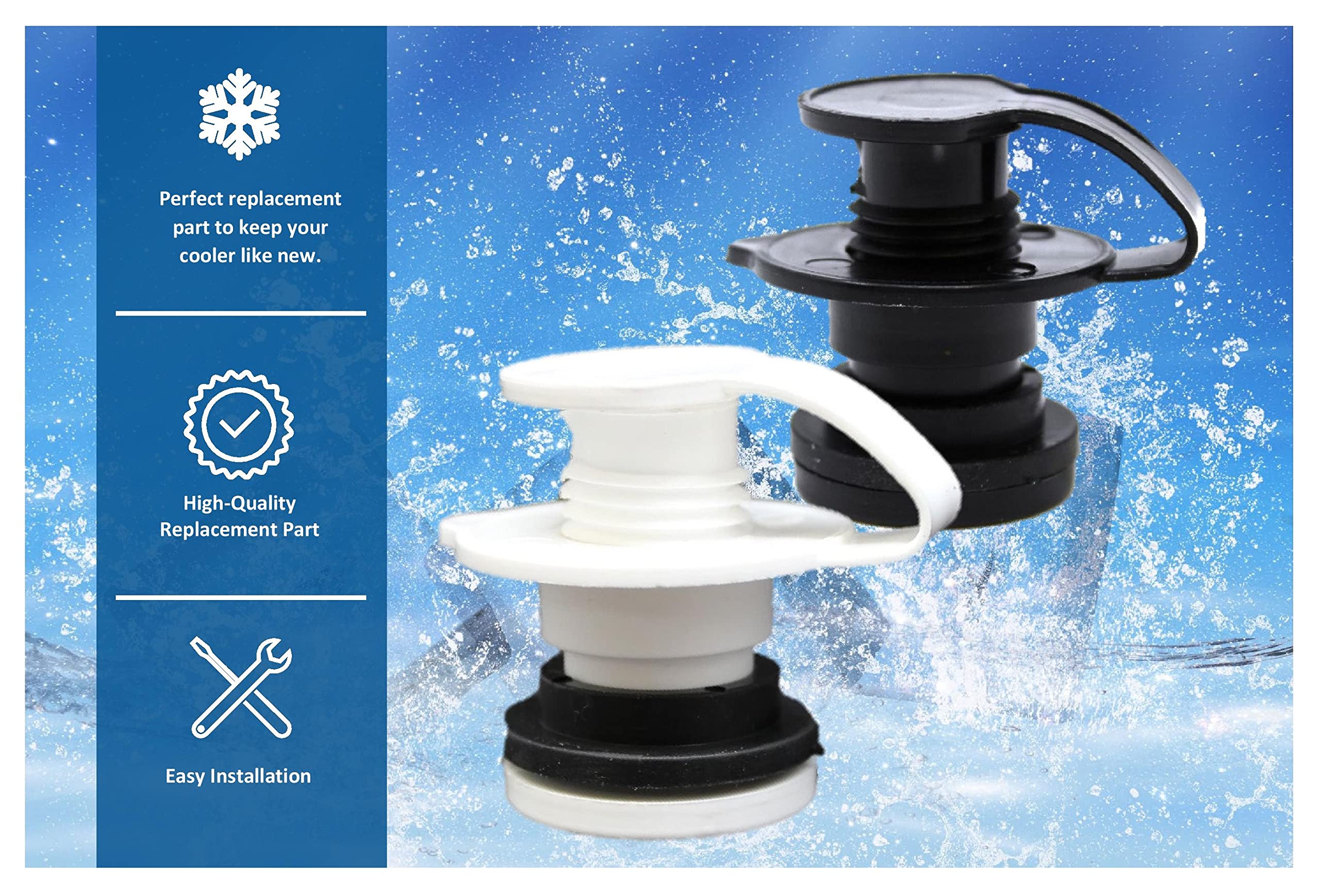 JSP Manufacturing installed drain plug on Coleman Xtreme shows easy maintenance