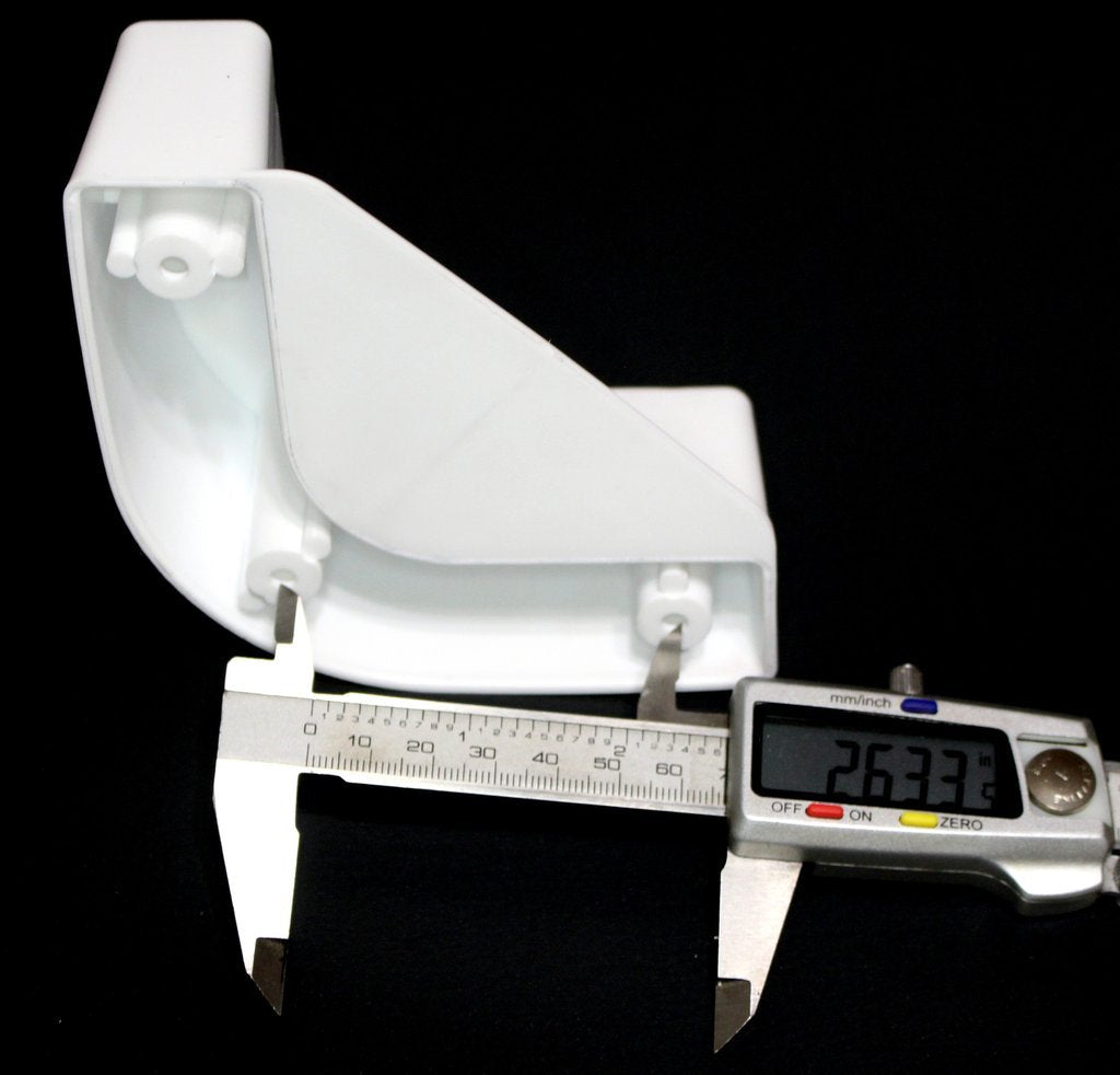 Set of four corner pieces enables solid four-point mounting.