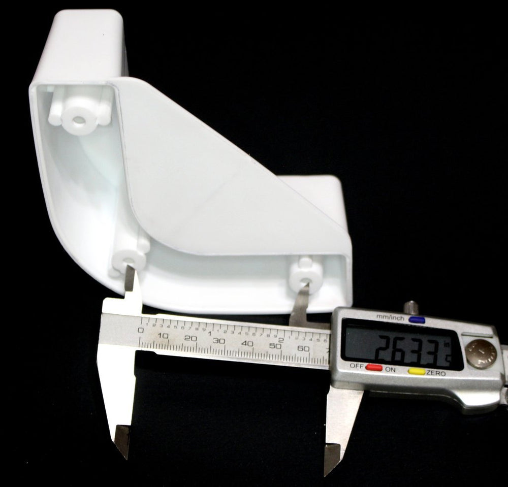 Set of four corner pieces enables solid four-point mounting.