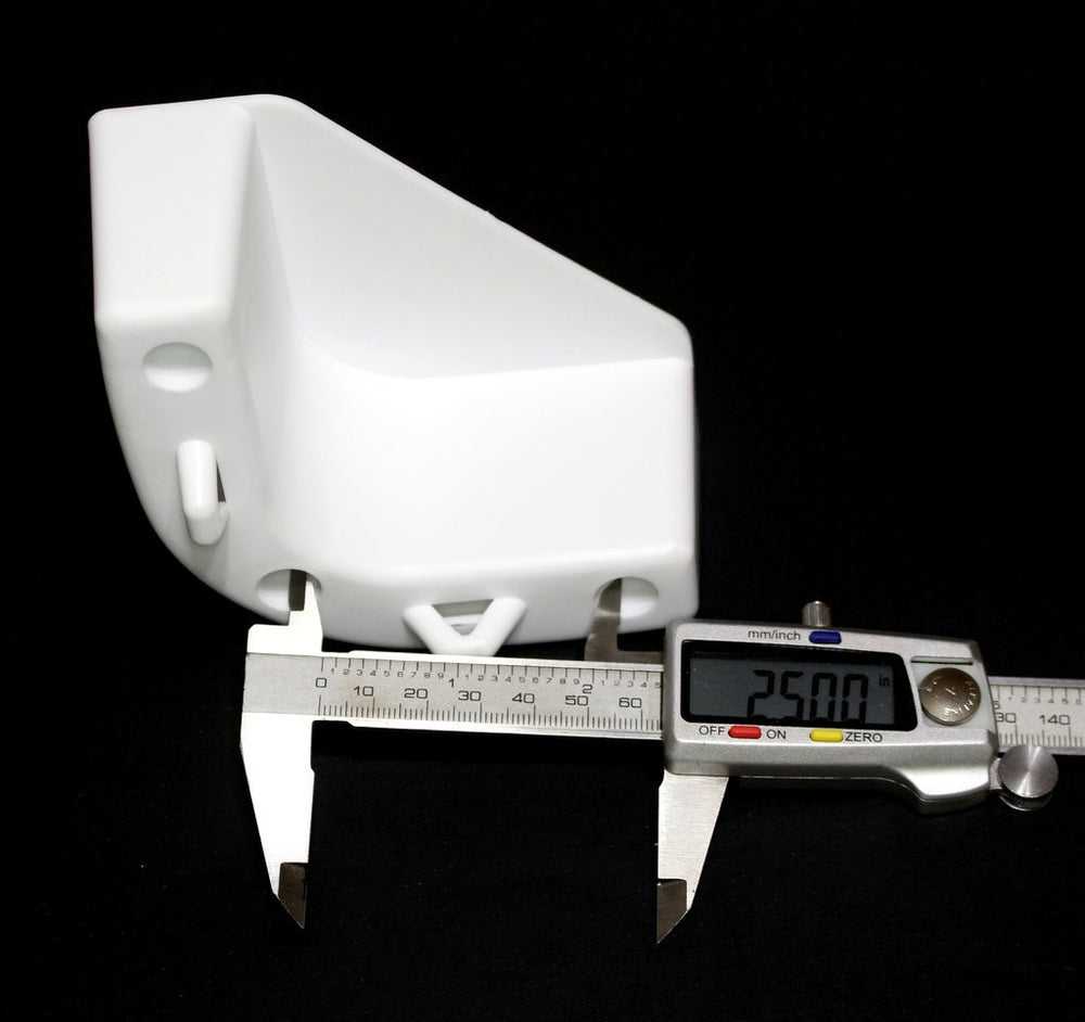 White color mounting kit complements boat interiors while preserving performance.