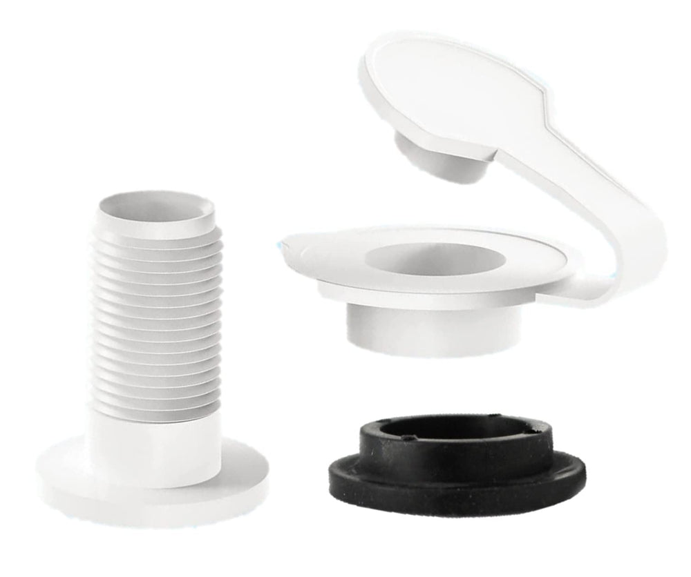 JSP Manufacturing white drain cap for Coleman Xtreme, quick reseal
