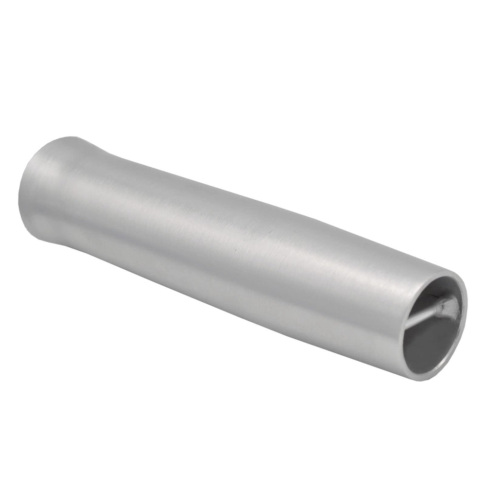 Silver marine-grade aluminum rod holder mounted on boat