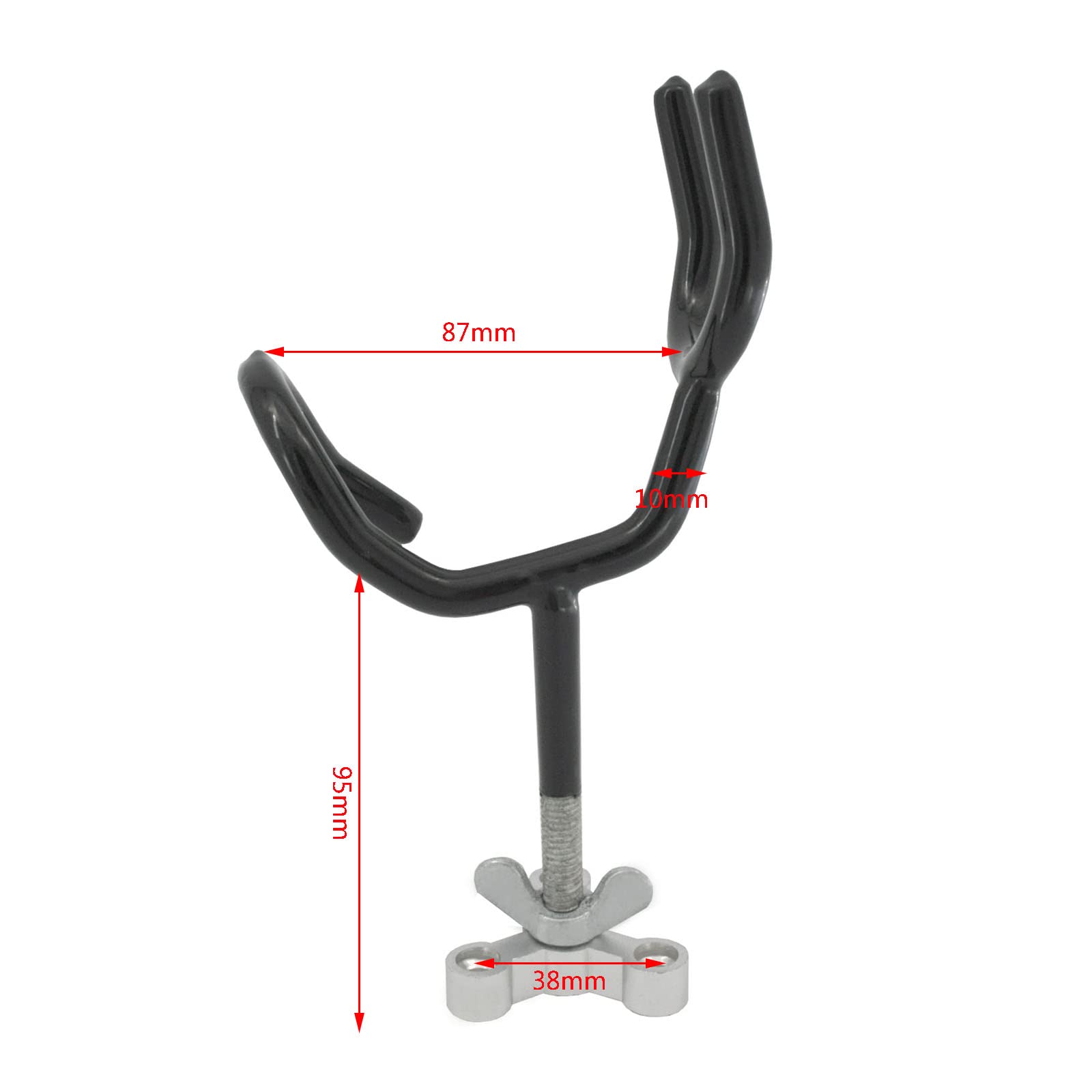 2-pack JT-HLM rod holders installed on boat rail