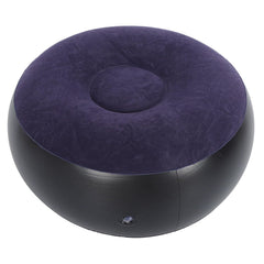 JTLB inflatable chair blue folded for easy transport and storage