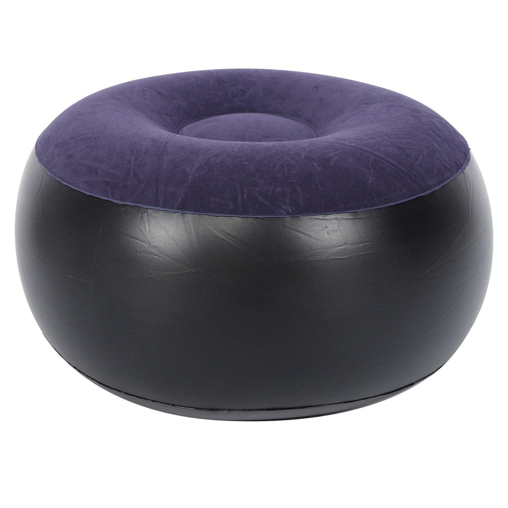 JTLB inflatable chair blue in backyard ideal for outdoor lounging