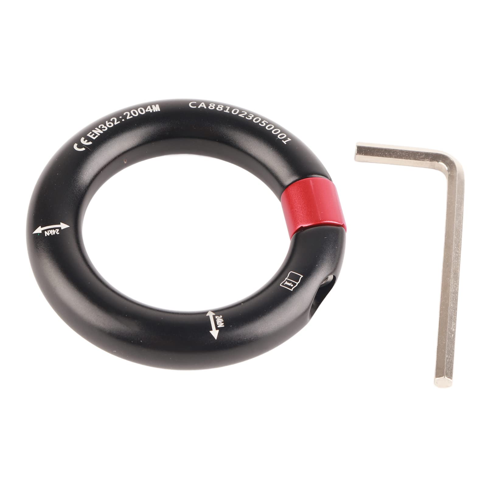 JTLB rappelling ring with 12mm opening enables quick rope setup during climbs.