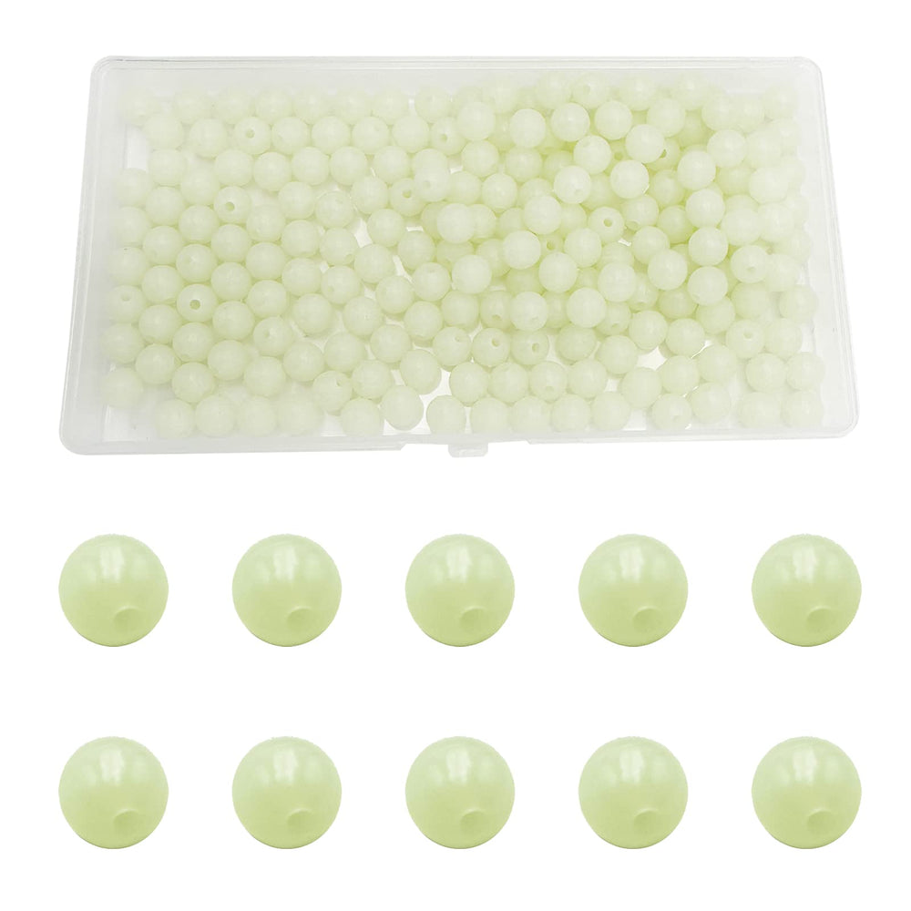 200 pieces glow fishing beads in a plastic storage box