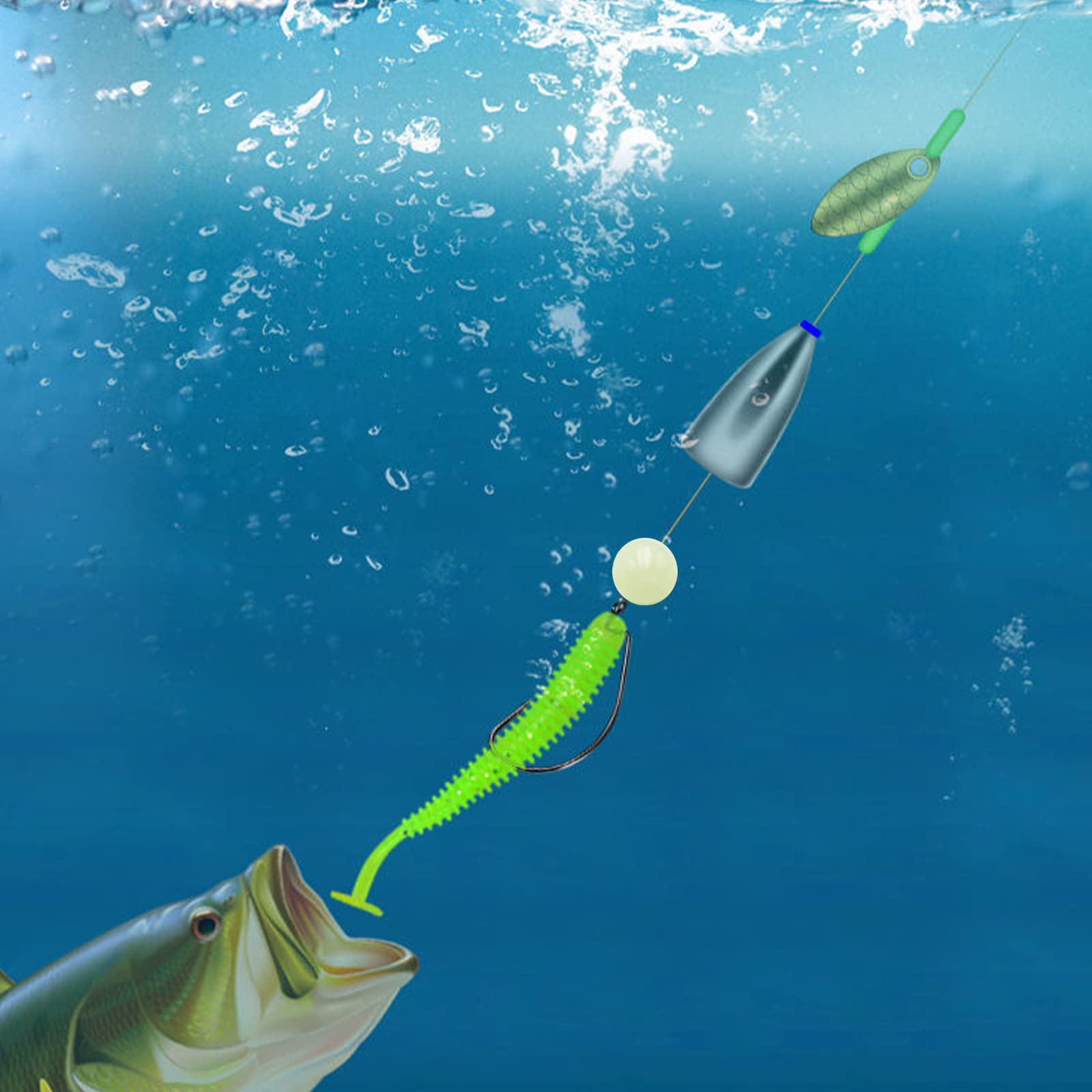 Durable soft plastic beads suitable for saltwater and freshwater