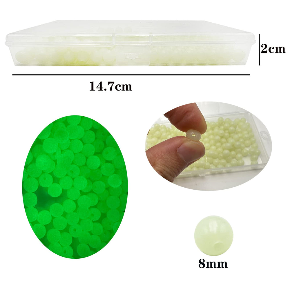 Storage box with glow fishing beads