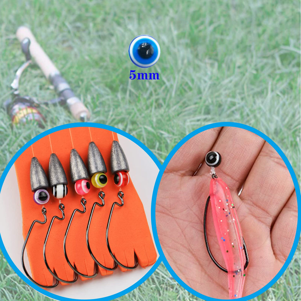 Close-up of 8mm multicolor fishing beads