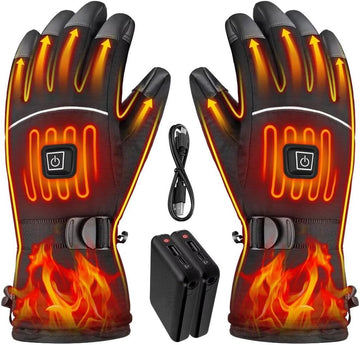 JUANWAN heated gloves with battery pocket provide extended warmth for outdoor activities.