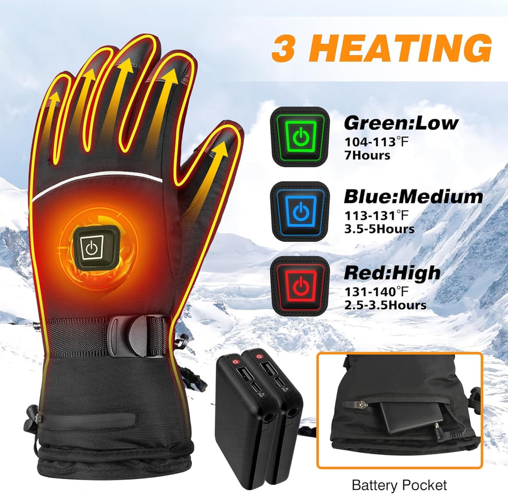 JUANWAN heated gloves palm grip highlights dexterity and secure grip in cold weather.