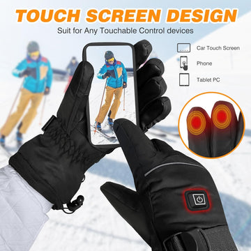 JUANWAN heated gloves feature touchscreen sensors for easy device use.