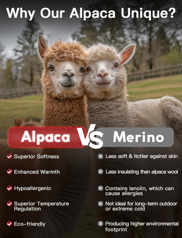 Juclise Alpaca Boot Socks packaging image shows 62% baby alpaca content.