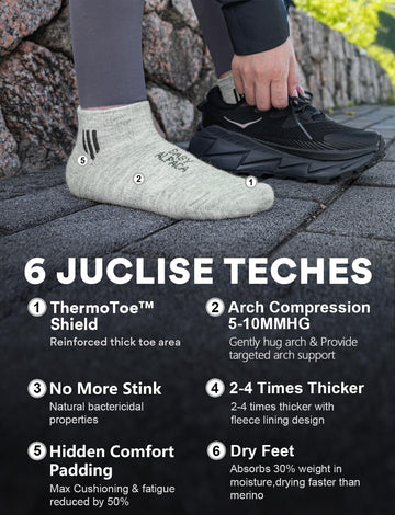Juclise Alpaca Wool Ankle Socks two-pair pack for versatile daily wear.