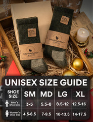 Juclise Alpaca Wool Hiking Socks inner fleece detail reveals plush interior warmth.