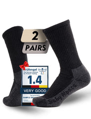 Juclise Alpaca Wool Warm Hiking Socks front view highlight soft, cushioned comfort for long treks