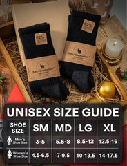 Juclise Alpaca Wool Warm Hiking Socks side view shows durable fit for winter adventures