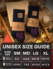 Juclise Alpaca Wool Warm Hiking Socks side view showing calf-flexible stretch for a comfortable fit