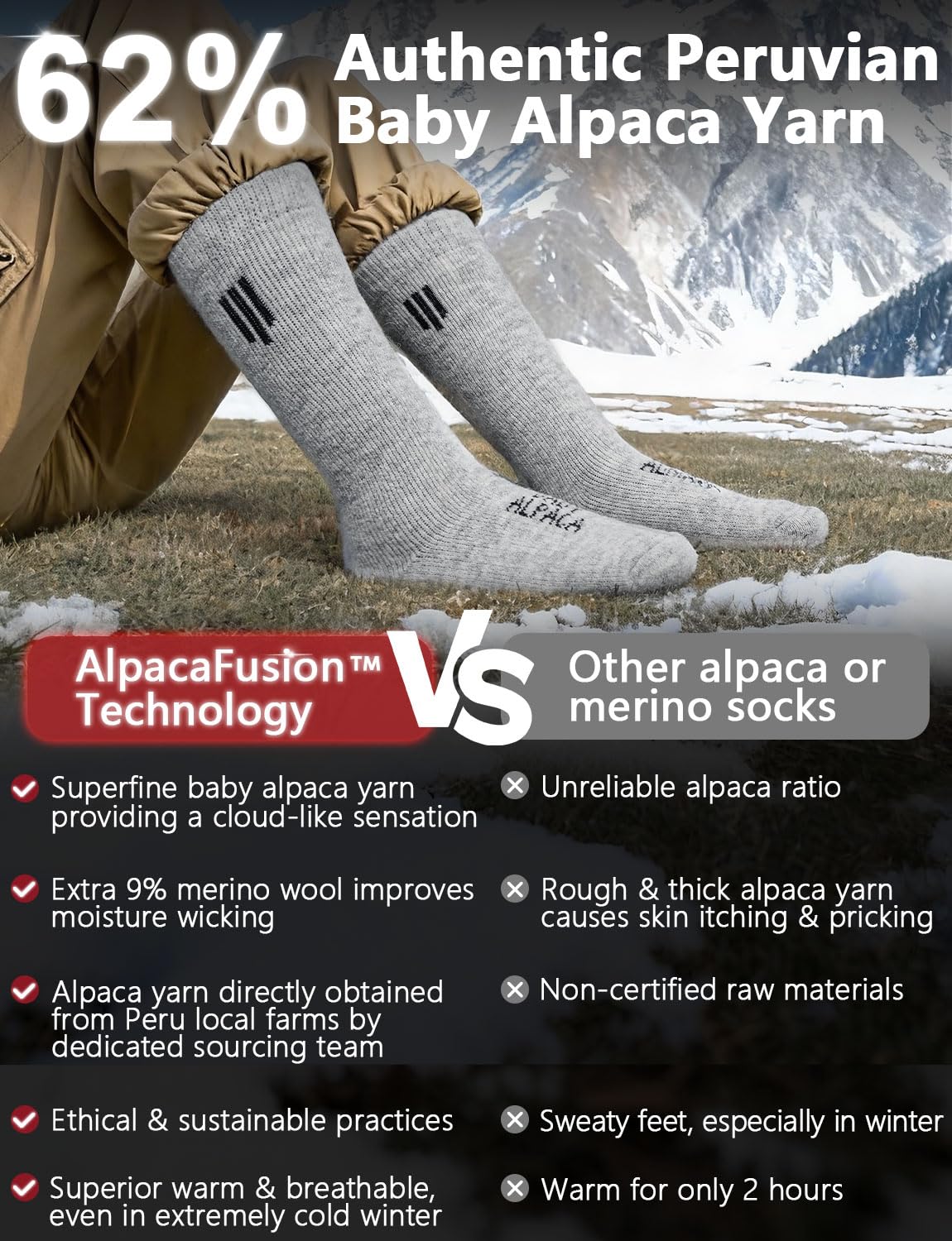 Juclise merino-wool-blend insulation detail emphasizes warmth and moisture management