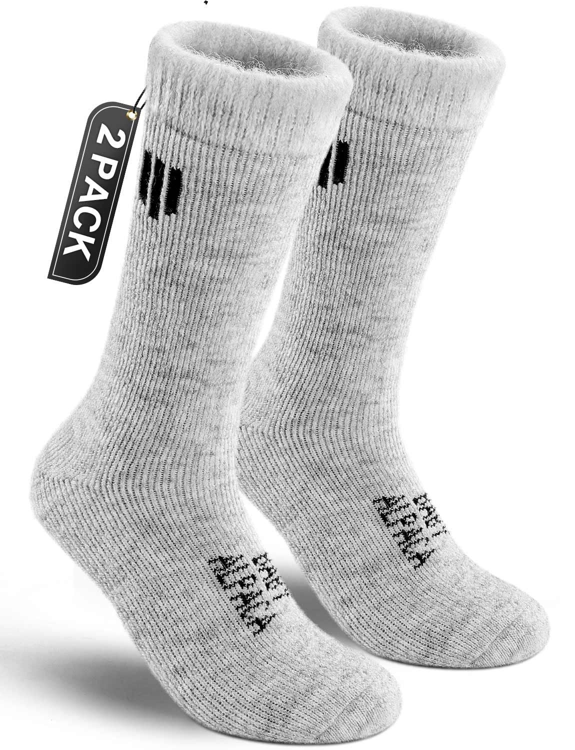 Juclise Stone Gray M alpaca boot socks pack highlights warmth and softness for outdoor wear