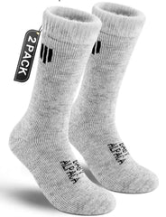 Juclise Stone Gray M alpaca boot socks pack highlights warmth and softness for outdoor wear