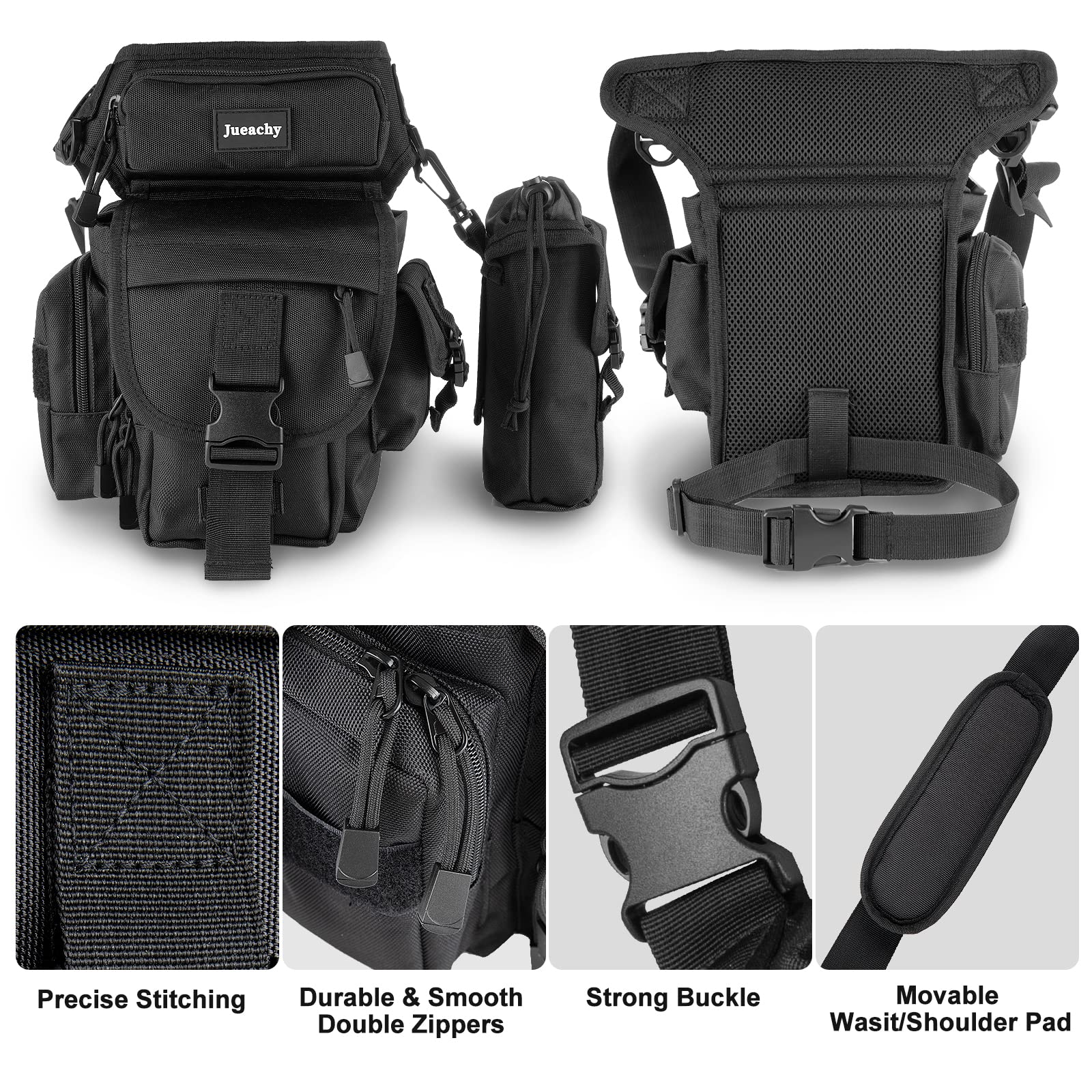 Jueachy Drop Leg Bag suited for metal detecting and outdoor expeditions.