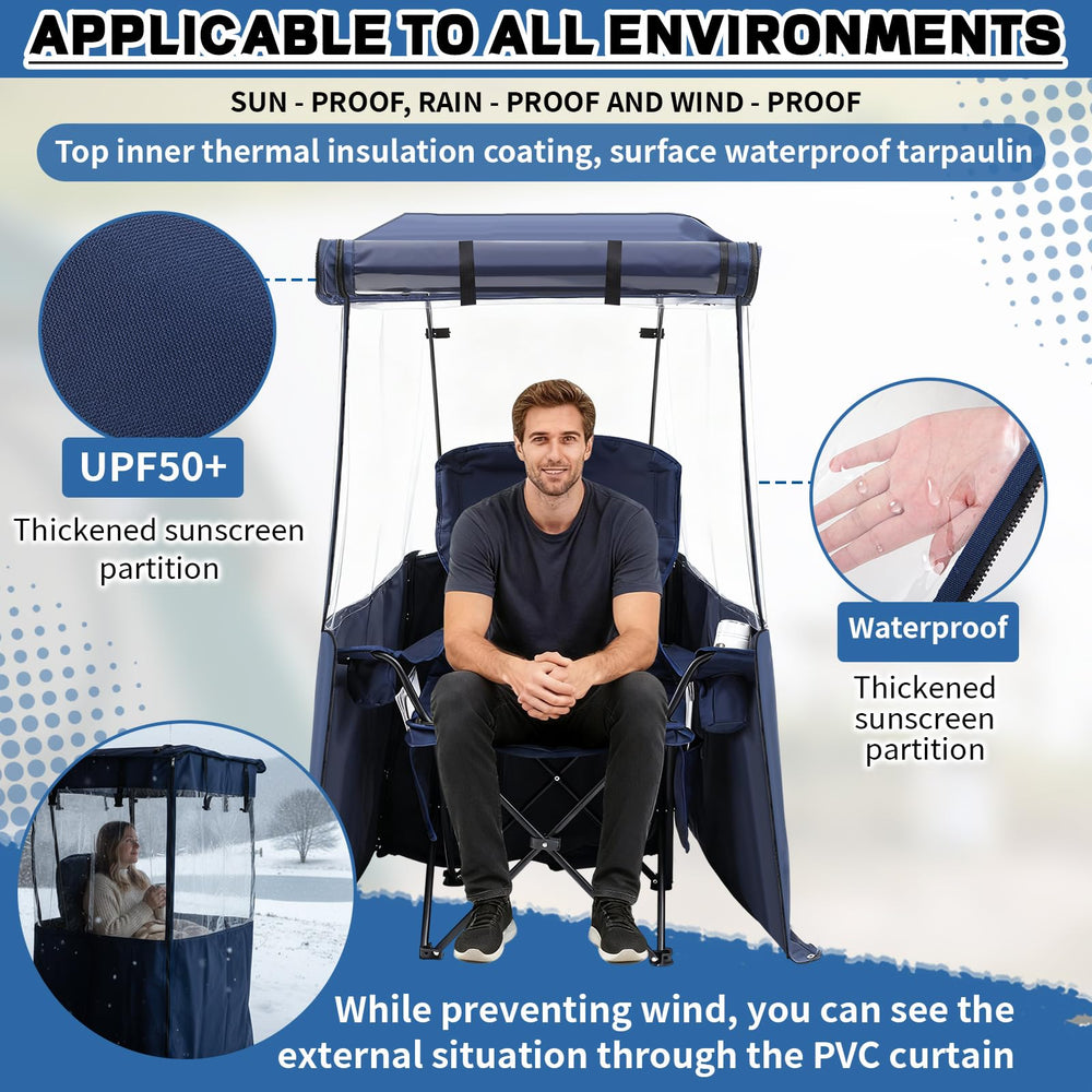 Juexica camping chair features two insulated beverage holders for convenient drinks.