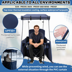 Juexica camping chair features two insulated beverage holders for convenient drinks.