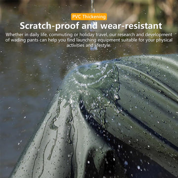 JUGATAMAIBU Waterproof Waders built-in boots provide secure dry footing on slippery banks