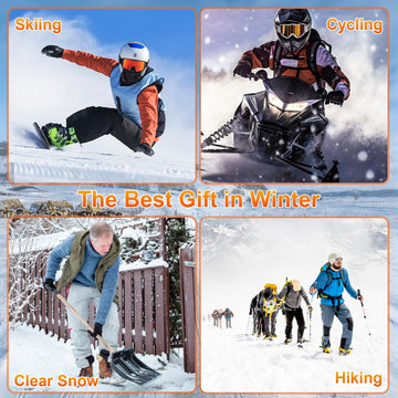 Jugevi heated gloves adjustable-wrist-cuff keeps cold air out during activities.