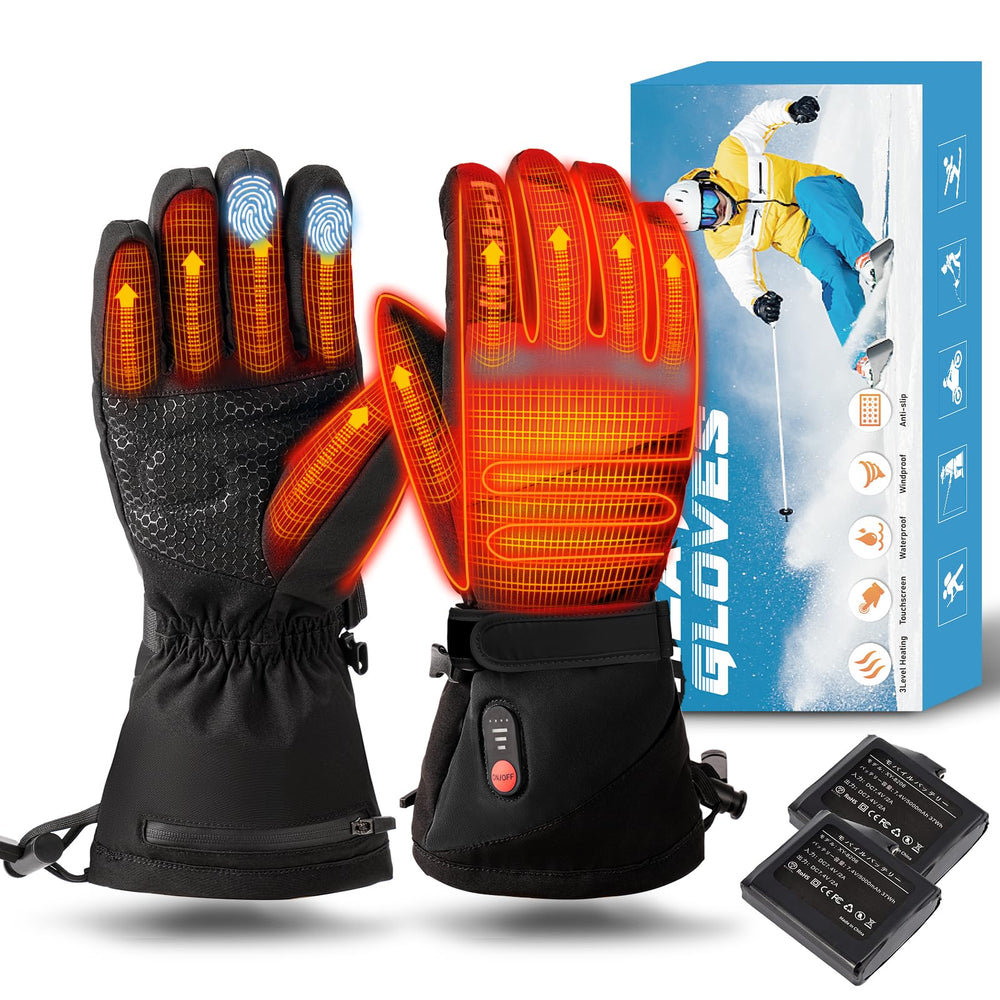 Jugevi heated gloves waterproof-shell for cold protection and dry hands in snow.