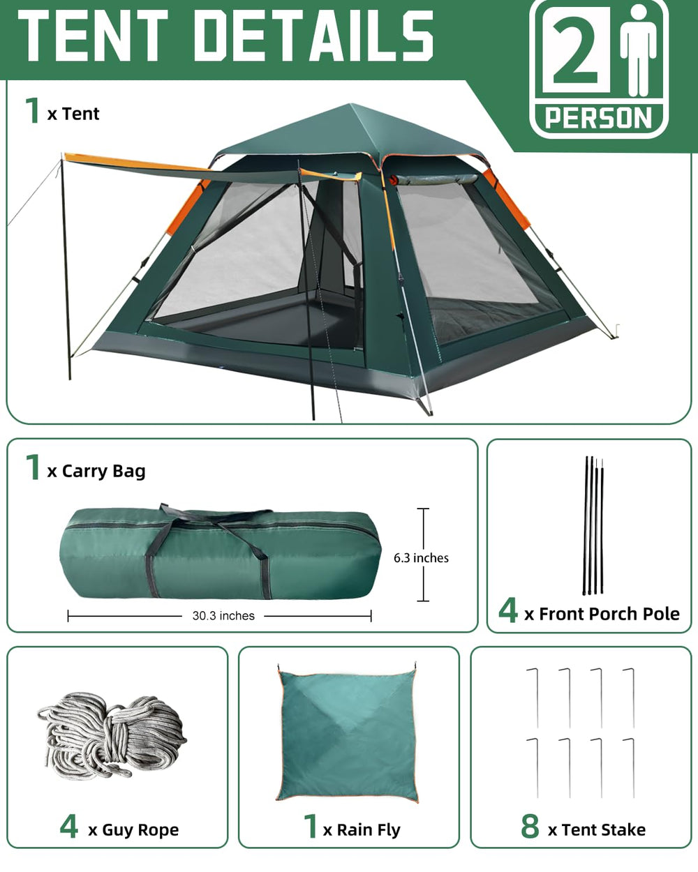 Juliful Unic Instant Camping Tent interior spacious for air mattress and gear