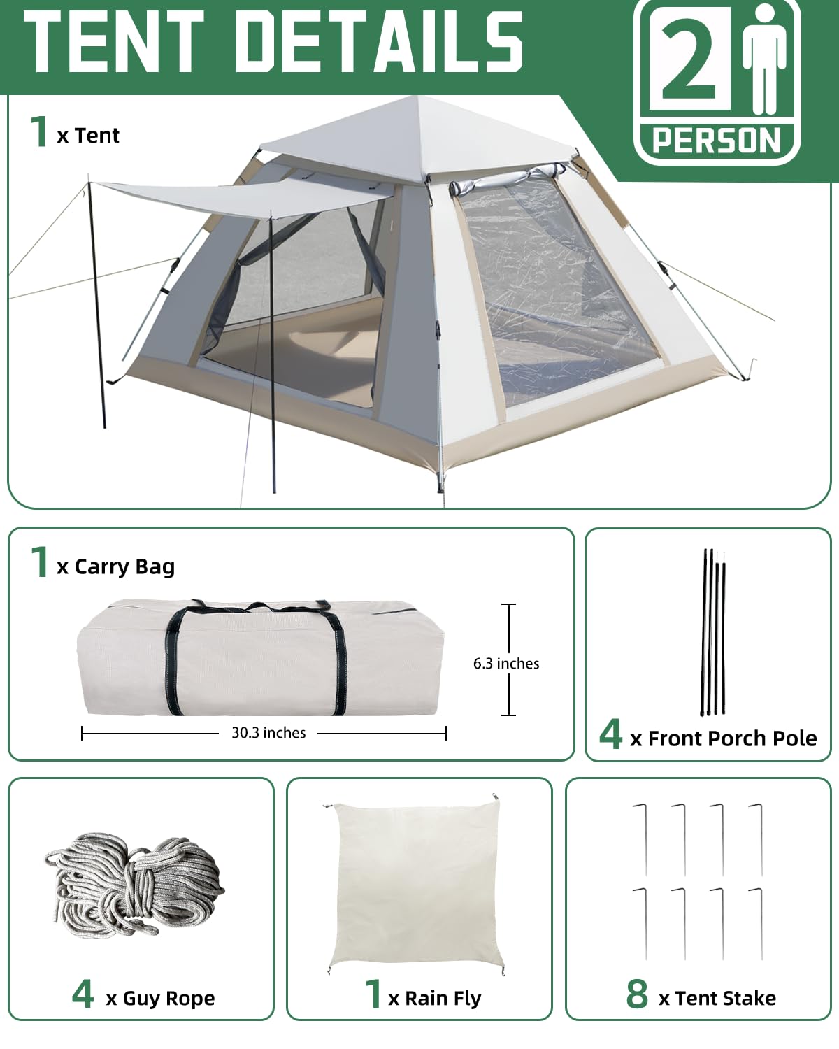 Juliful Unic stable, durable structure keeps shelter secure in windy conditions.