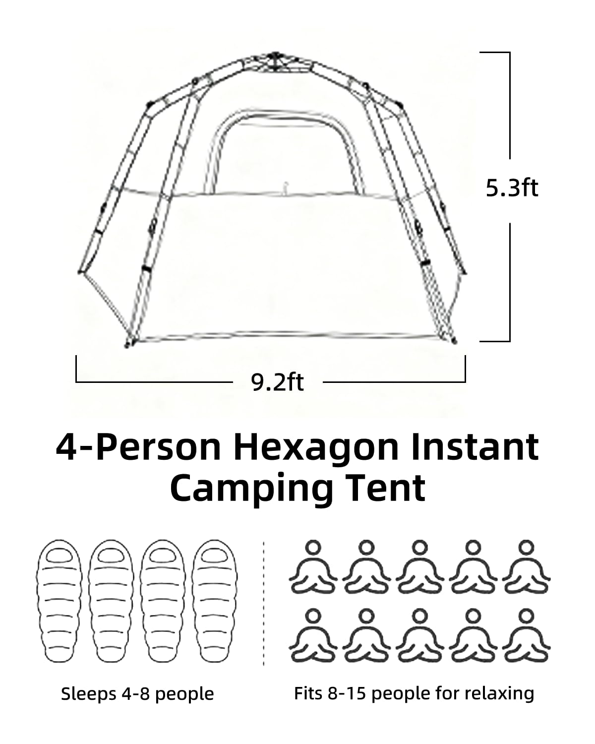 Juliful Unic stable tent structure with reinforced poles for windy conditions.