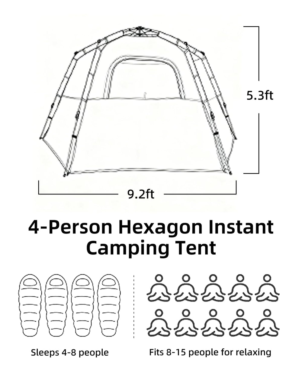 Juliful Unic stable tent structure with reinforced poles for windy conditions.