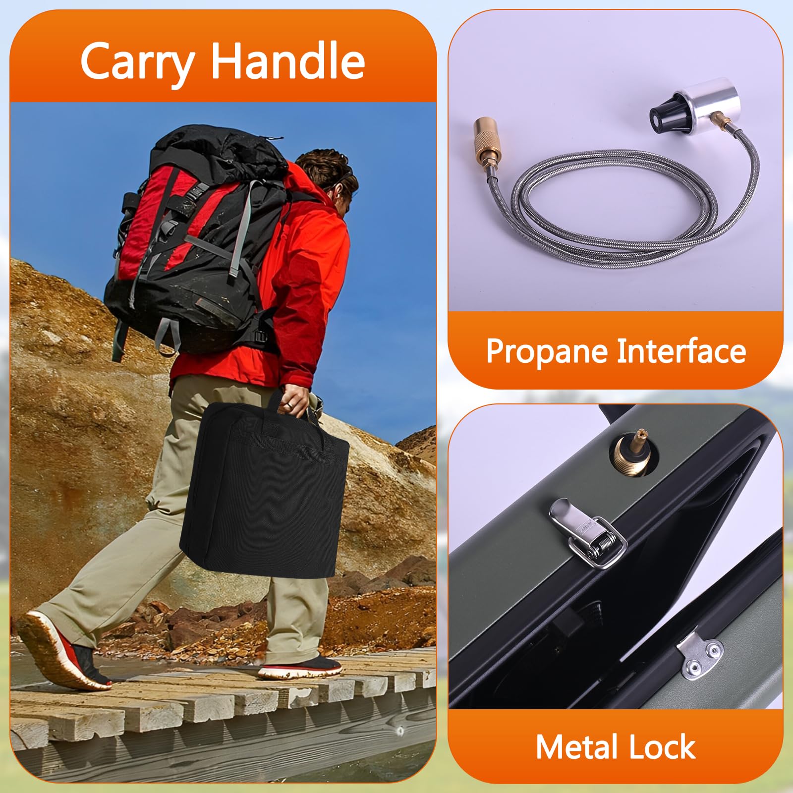 Julymoda windproof design keeps heat steady in breezy outdoors.