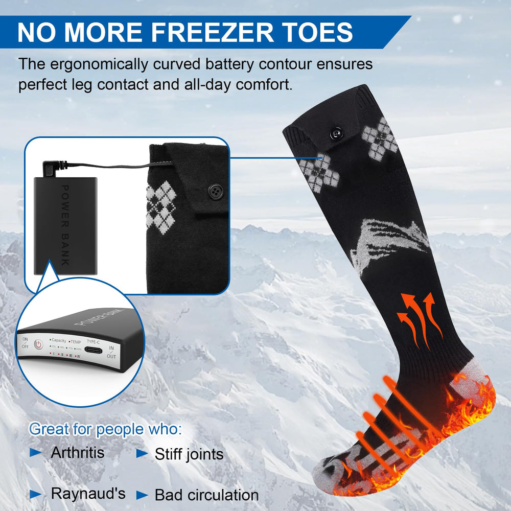 Julysky heated socks are machine washable with battery removed for care