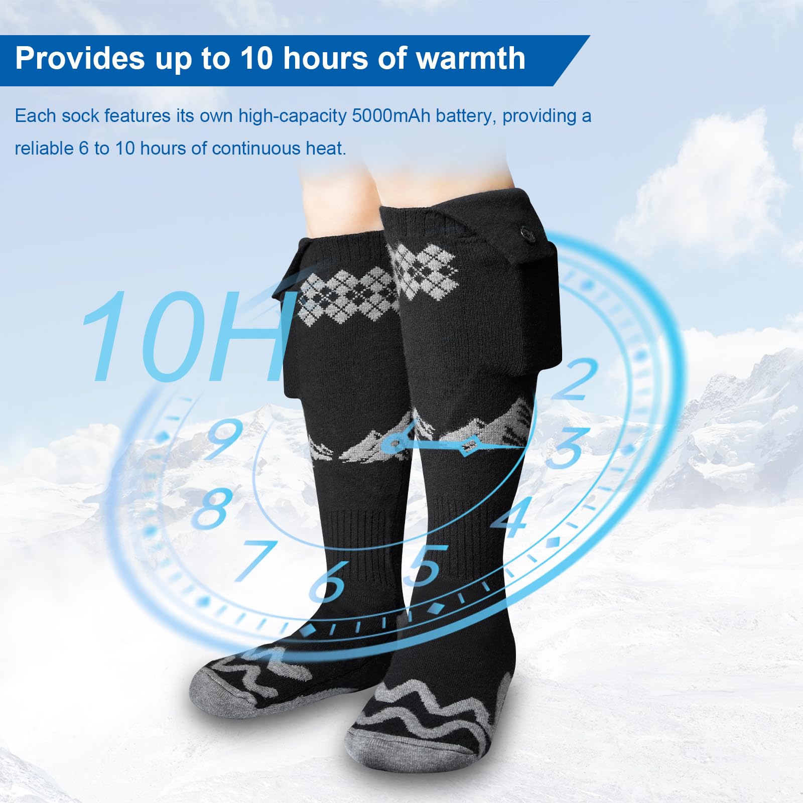 Julysky heated socks suitable for outdoor use with consistent warmth